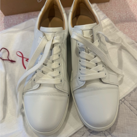 Christian Louboutin Vieira Sneakers Calf Leather Bianco Size 9